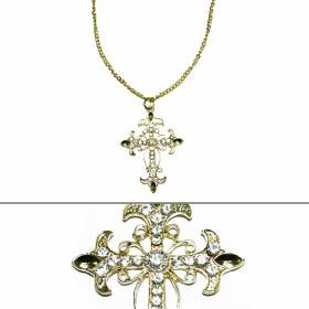 art:A26-4799 Collar Cruz c/Strass